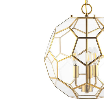 Bee 13.5" Modern Bohemian Iron/Glass LED Pendant - JONATHAN Y